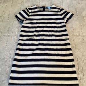 Draper James Nautical Navy & White Striped Mini Dress, With Pockets, Sz. 8